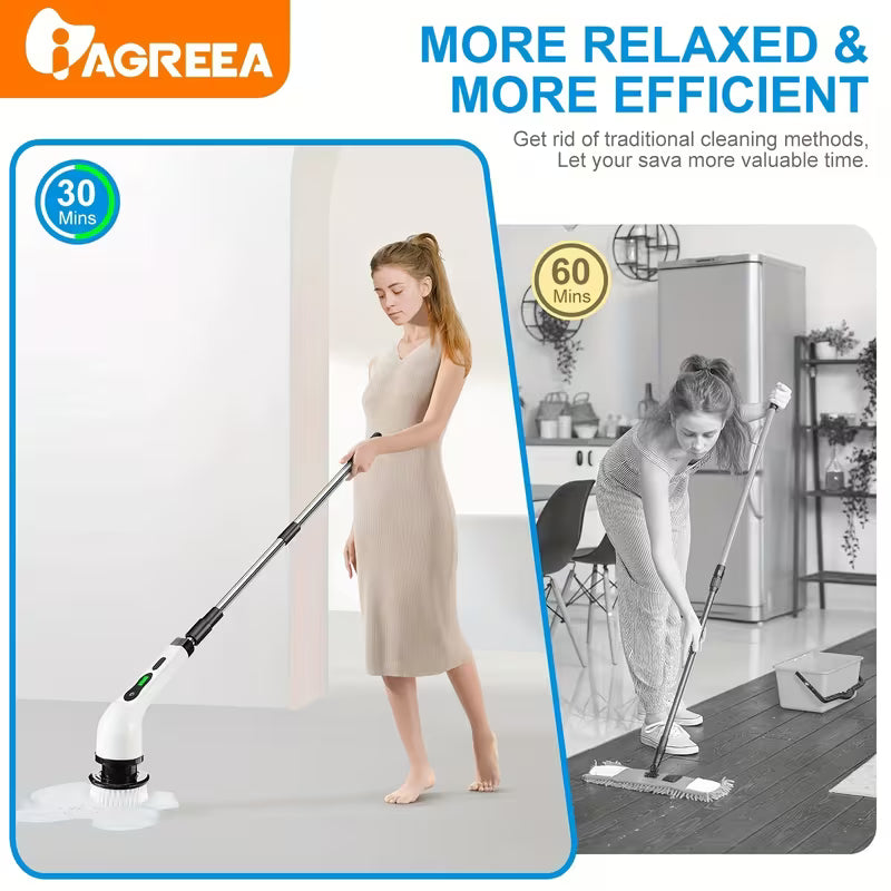 IAGREEA 9 in 1 Multi-Function Electric Cleaning Brush Set, Electric Spin Scrubber