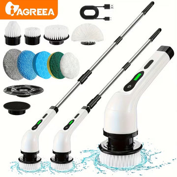 IAGREEA 9 in 1 Multi-Function Electric Cleaning Brush Set, Electric Spin Scrubber