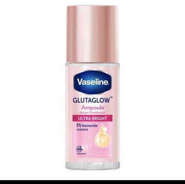 Vaseline ULTRA BRIGHT GLUTA GLOW Ampoule Serum Deodorant Roll on 48 hour 45ml